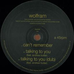 Cover for Can't Remember / Talking To You (Feat. Andrew Butler)